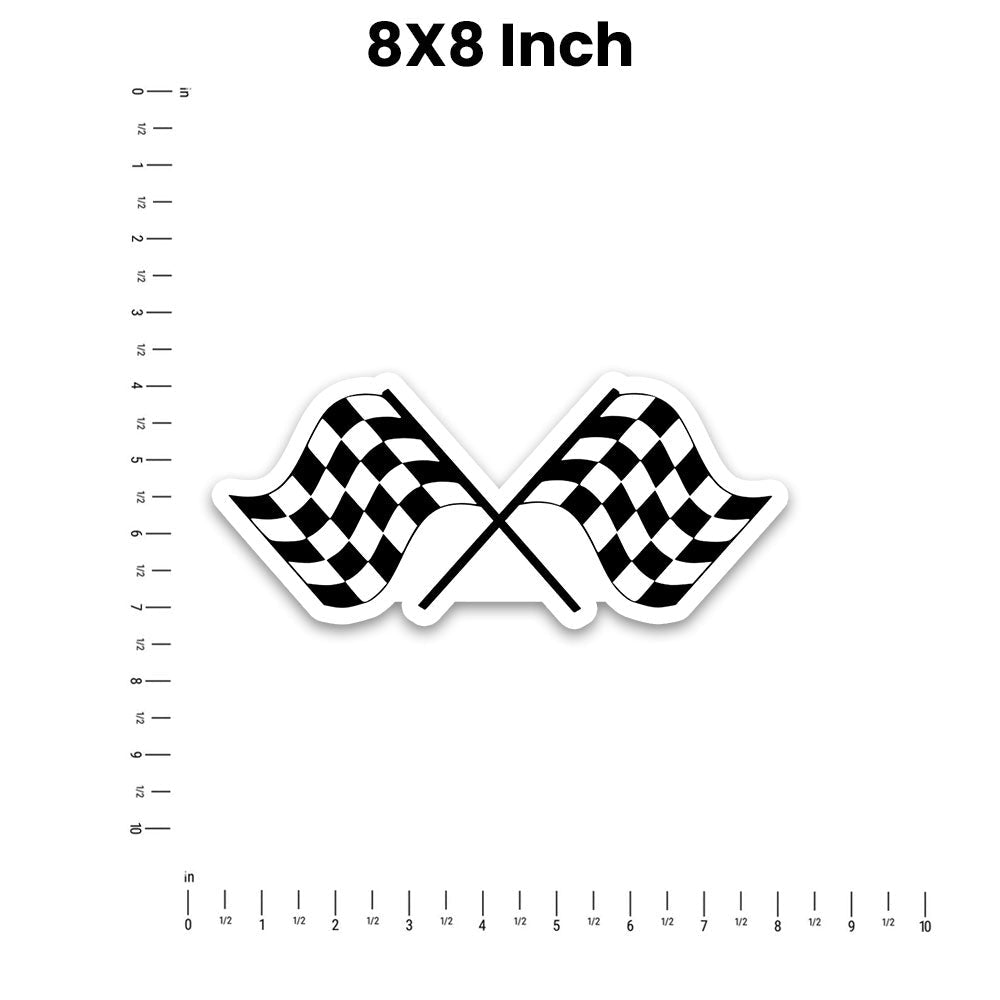 Racing Flag Bumper Sticker - STICK IT UP