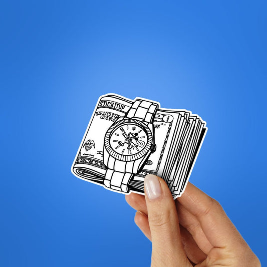 Time Is Money Sticker - STICK IT UP