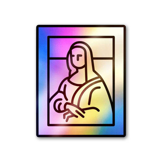 Mona Lisa Holographic Sticker