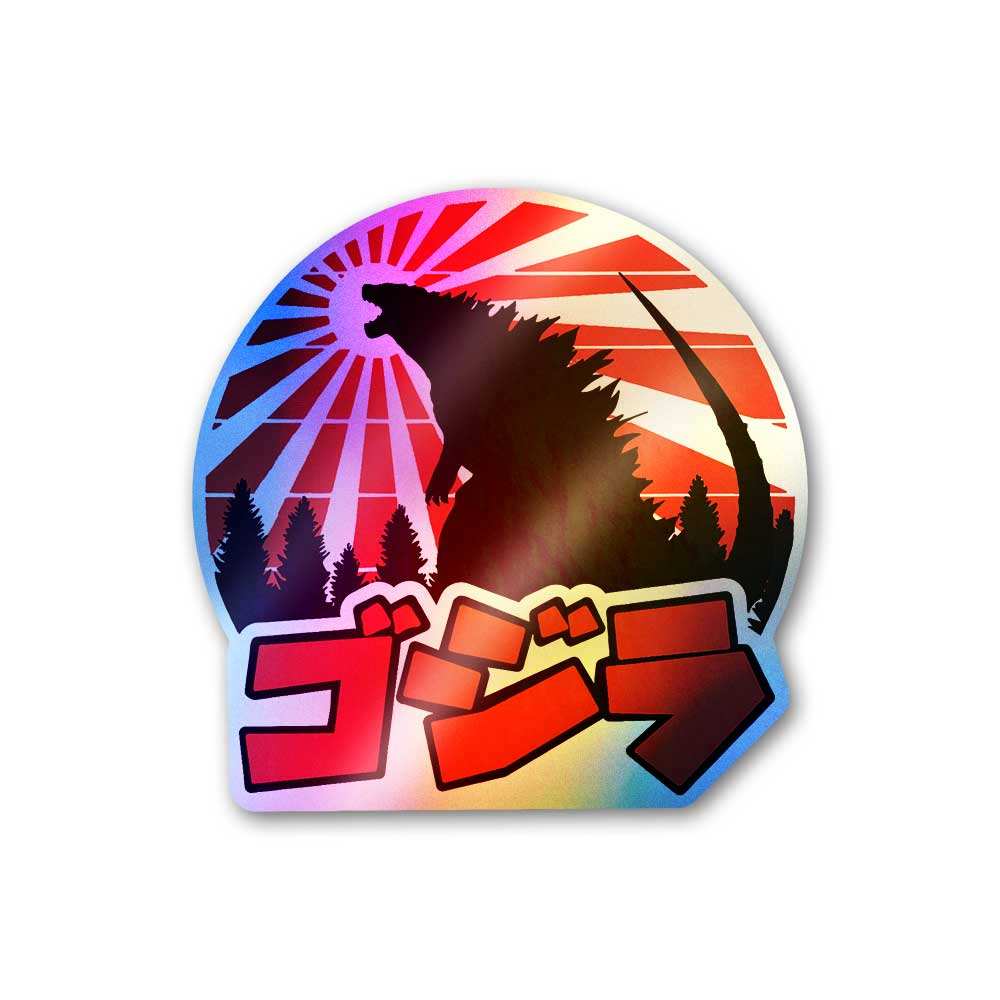 Godzilla Japan Holographic Sticker