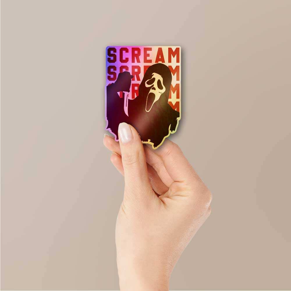 Scream Holographic Sticker