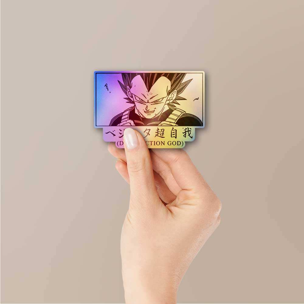 Vegeta Destruction God Holographic Sticker