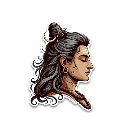 Dev Mahadev Bumper Sticker waterproof vinyl decal for laptop, bike, car & bottle