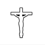 Jesus Cross Bumper Sticker waterproof vinyl decal for laptop, bike, car & bottle