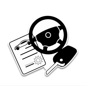 CarDriving Symbol Bumper Sticker waterproof vinyl decal for laptop, bike, car & bottle