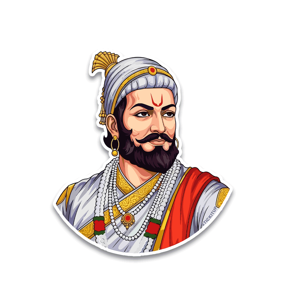 Chatrapati Ji Bumper Sticker waterproof vinyl decal for laptop, bike, car & bottle