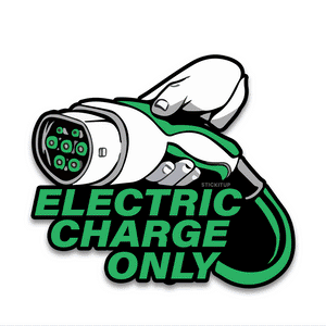 Electric Charge Bumper Sticker waterproof vinyl decal for laptop, bike, car & bottle
