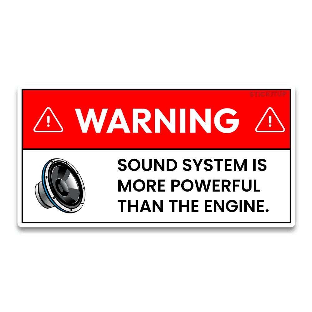 Warning Sound Bumper Sticker - Bumper Sticker | STICK IT UP