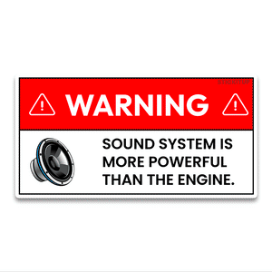Warning Sound Bumper Sticker
