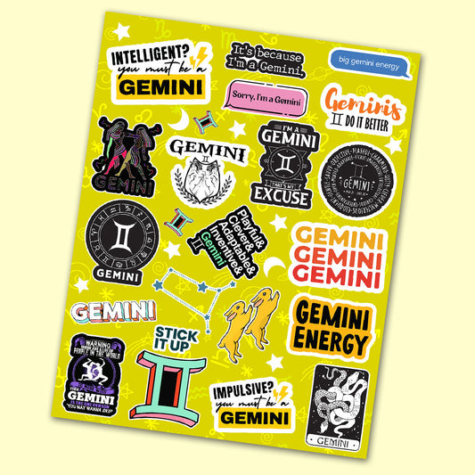 Gemini Mini Stickers Sheet