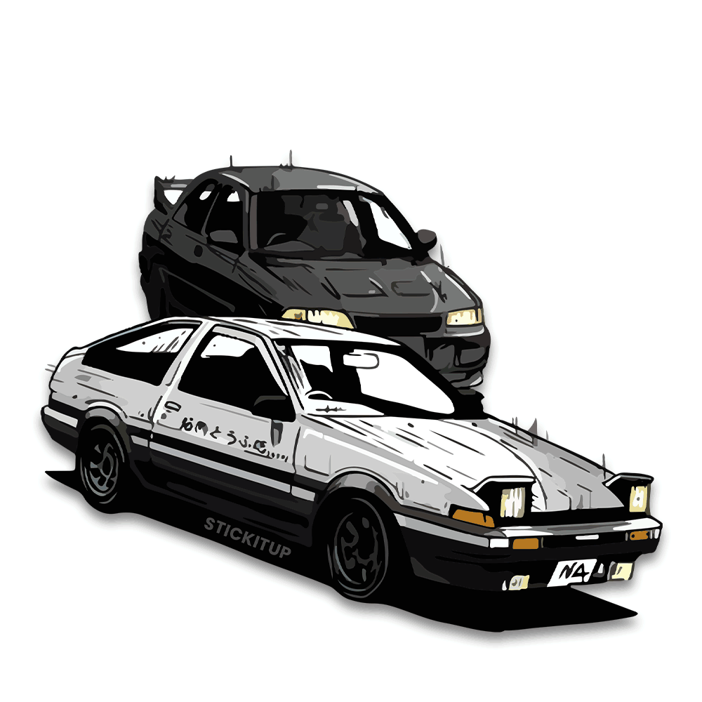 JDM Bumper Sticker waterproof vinyl decal for laptop, bike, car & bottle