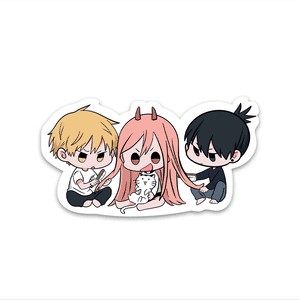 Chainsaw Man Bumper Sticker waterproof vinyl decal for laptop, bike, car & bottle