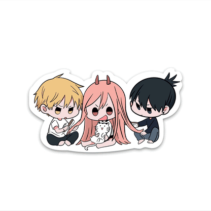 Chainsaw Man Bumper Sticker waterproof vinyl decal for laptop, bike, car & bottle