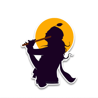 Krishna Ji Bumper Sticker waterproof vinyl decal for laptop, bike, car & bottle