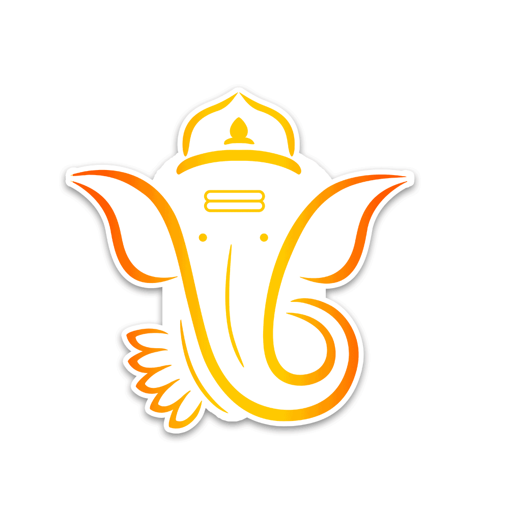 Ganesha 2.0 Bumper Sticker waterproof vinyl decal for laptop, bike, car & bottle