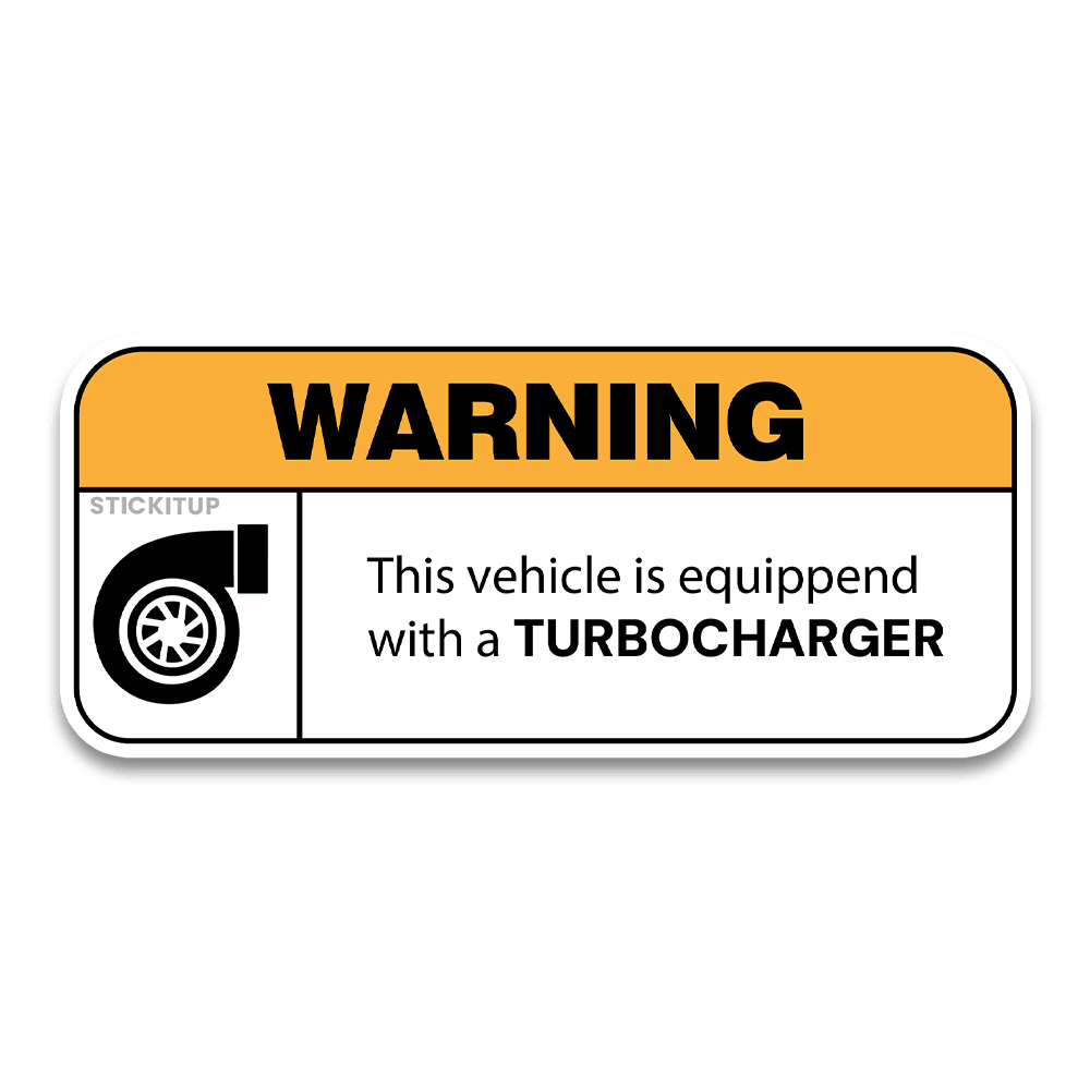 Warning The Vehicle Bumper Sticker waterproof vinyl decal for laptop, bike, car & bottle