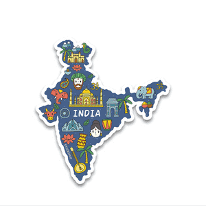 Map of India Bumper Sticker