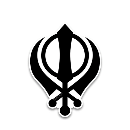 Khanda Bumper Sticker waterproof vinyl decal for laptop, bike, car & bottle