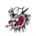 Courage the Cowardly Dog Bumper Sticker waterproof vinyl decal for laptop, bike, car & bottle