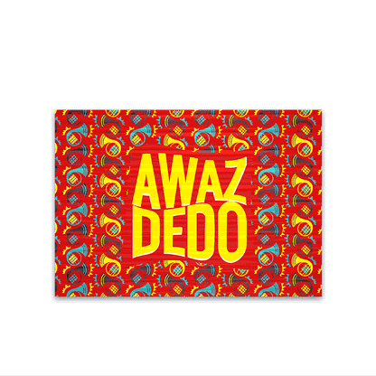 AWAZ DEDO Bumper Sticker waterproof vinyl decal for laptop, bike, car & bottle