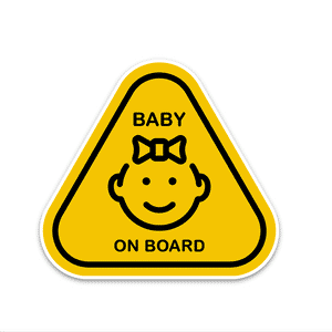 Baby On board Bumper Sticker waterproof vinyl decal for laptop, bike, car & bottle