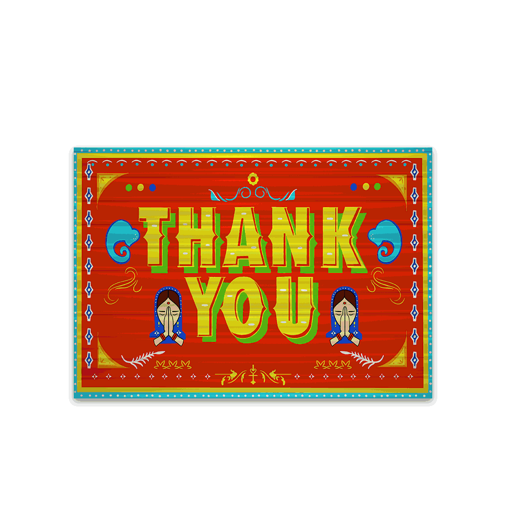 THANK YOU Bumper Sticker waterproof vinyl decal for laptop, bike, car & bottle