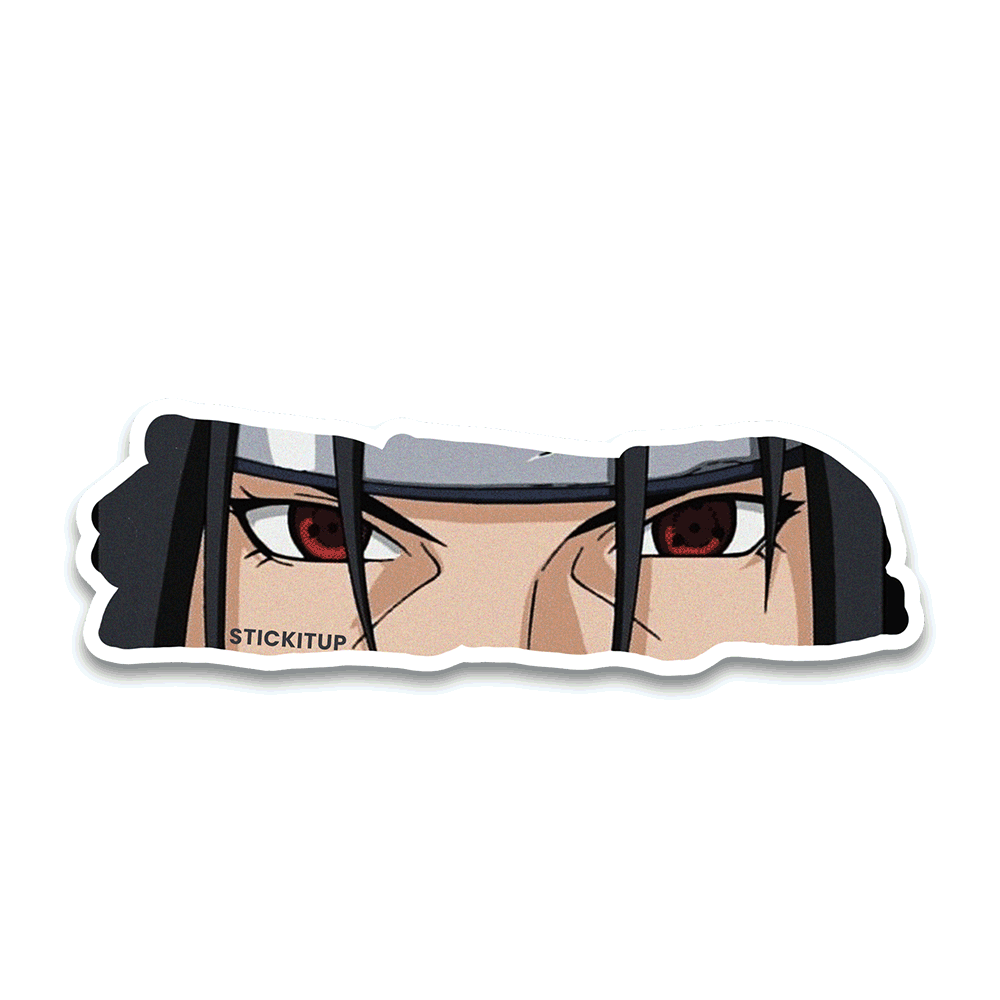 Uchiha Eyes Bumper Sticker waterproof vinyl decal for laptop, bike, car & bottle