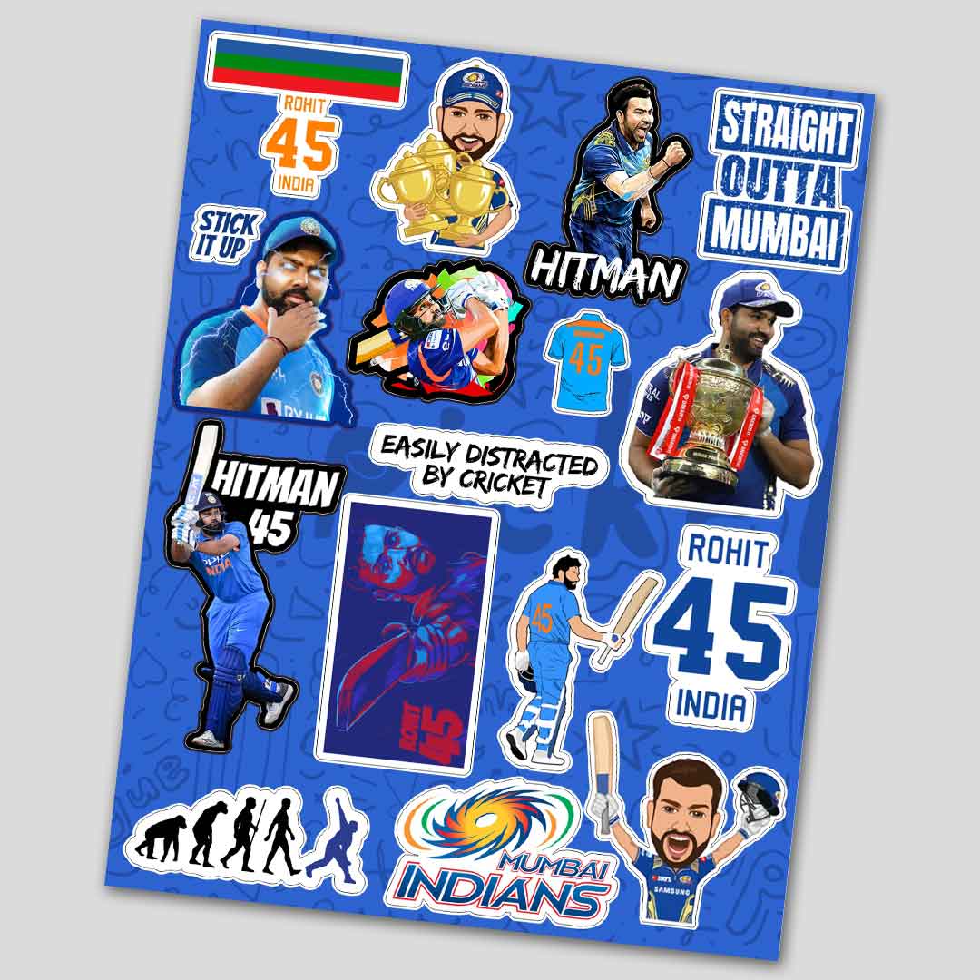 Rohit Sharma Mini sticker sheet