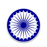 Bharat Chakra Bumper Sticker waterproof vinyl decal for laptop, bike, car & bottle