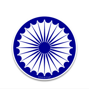 Bharat Chakra Bumper Sticker waterproof vinyl decal for laptop, bike, car & bottle