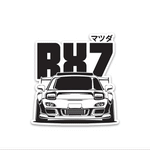 RX7 Bumper Sticker waterproof vinyl decal for laptop, bike, car & bottle