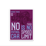 No Speed Limit Bumper Sticker waterproof vinyl decal for laptop, bike, car & bottle