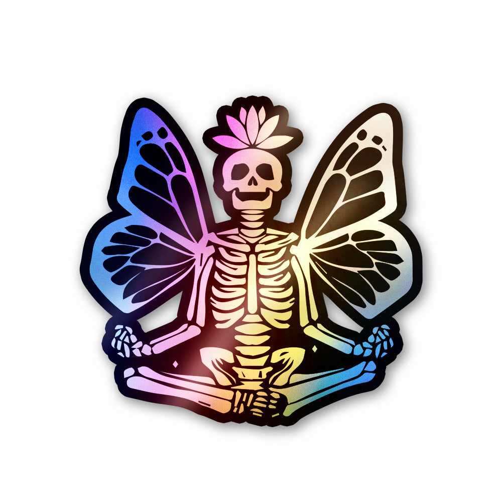 Skeleton Butterfy Holographic Stickers | STICK IT UP