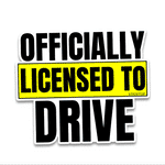 Licensed to Bumper Sticker waterproof vinyl decal for laptop, bike, car & bottle