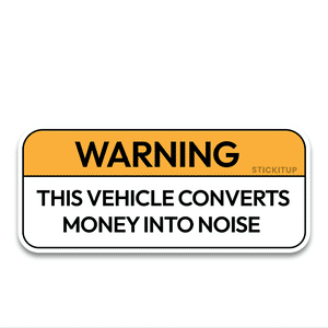 Vehicle Warning Bumper Sticker