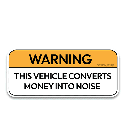 Vehicle Warning Bumper Sticker