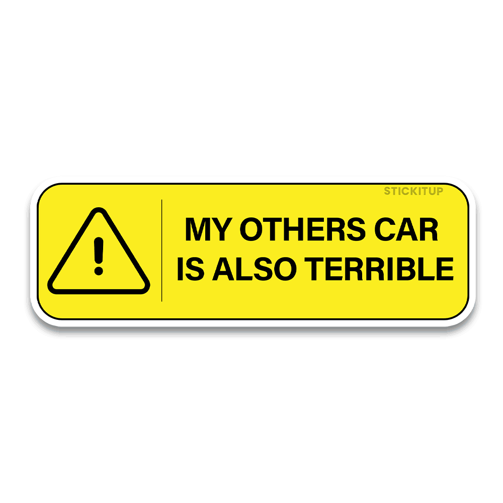 my car Bumper Sticker waterproof vinyl decal for laptop, bike, car & bottle
