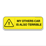 my car Bumper Sticker waterproof vinyl decal for laptop, bike, car & bottle