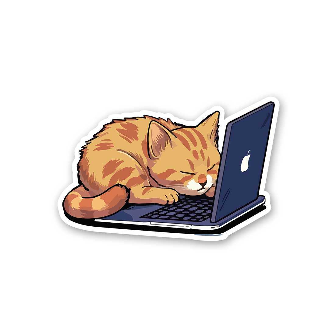 Working Cat Sticker