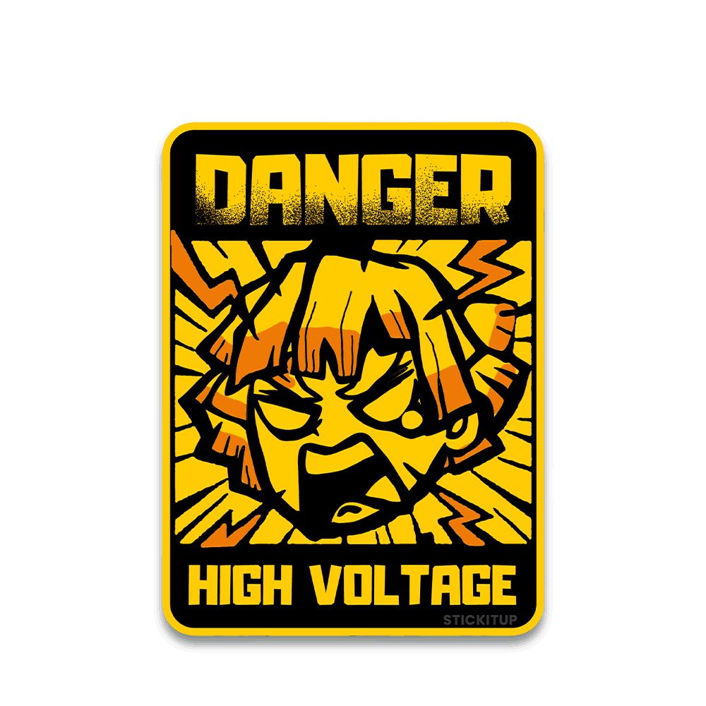 danger Bumper Sticker waterproof vinyl decal for laptop, bike, car & bottle