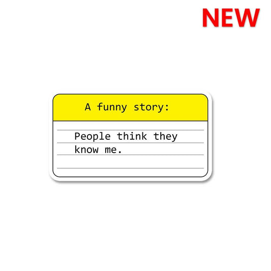 A Funny Story Sticker