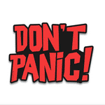 Don't panic Bumper Sticker waterproof vinyl decal for laptop, bike, car & bottle