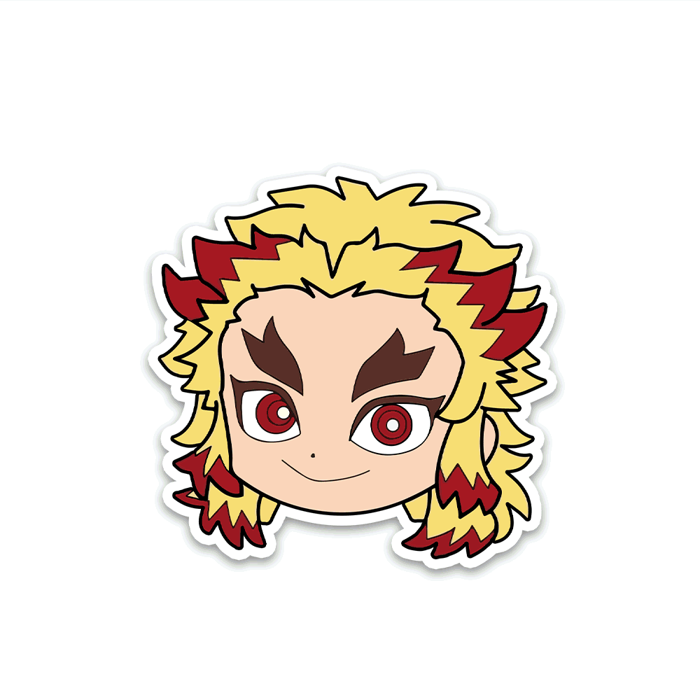 Rengoku Bumper Sticker waterproof vinyl decal for laptop, bike, car & bottle