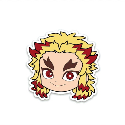 Rengoku Bumper Sticker waterproof vinyl decal for laptop, bike, car & bottle