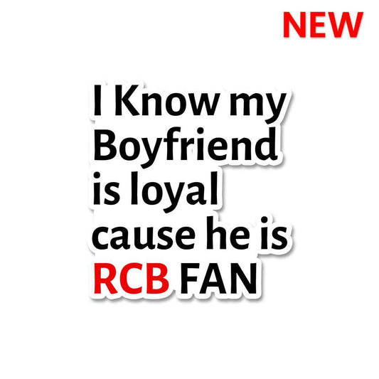 Boyfriend is Rcb Fan Sticker