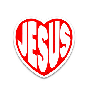 red jesus Bumper Sticker