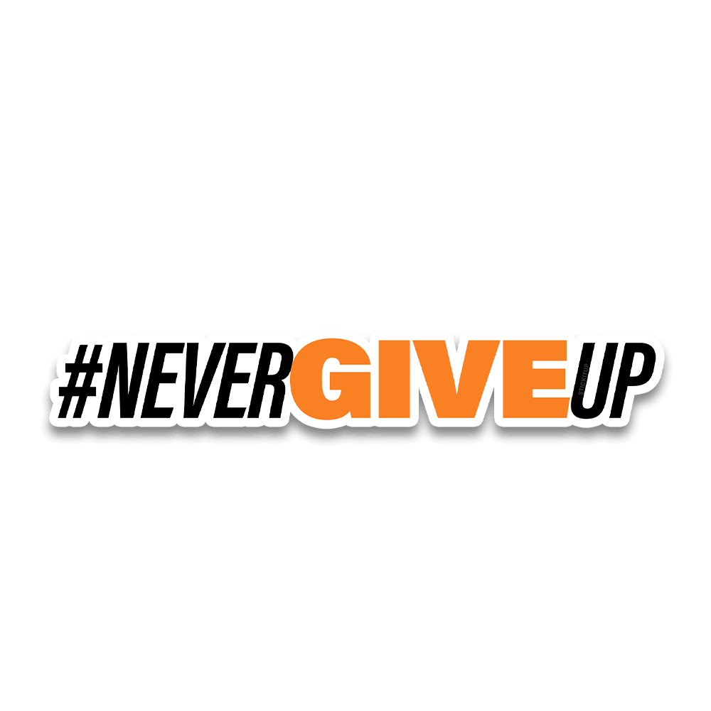 Never give Bumper Sticker - Bumper Sticker | STICK IT UP