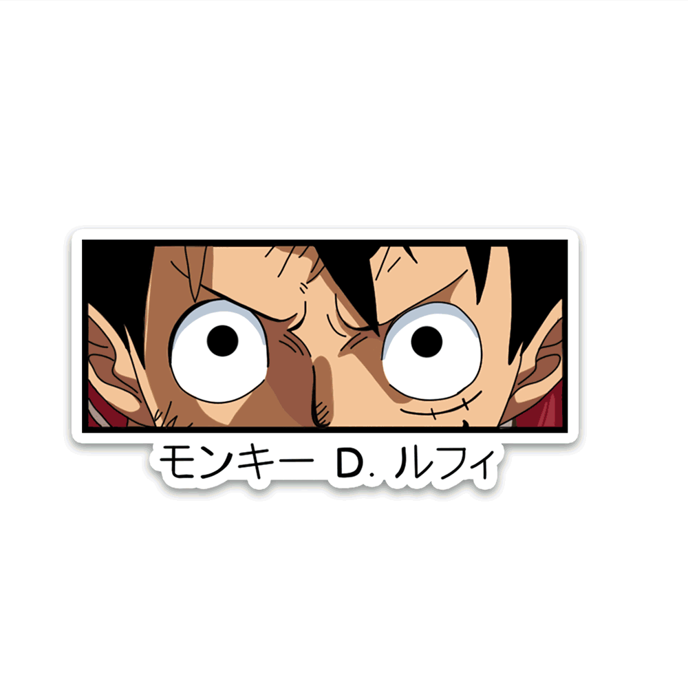 Luffy Eyes Bumper Sticker waterproof vinyl decal for laptop, bike, car & bottle