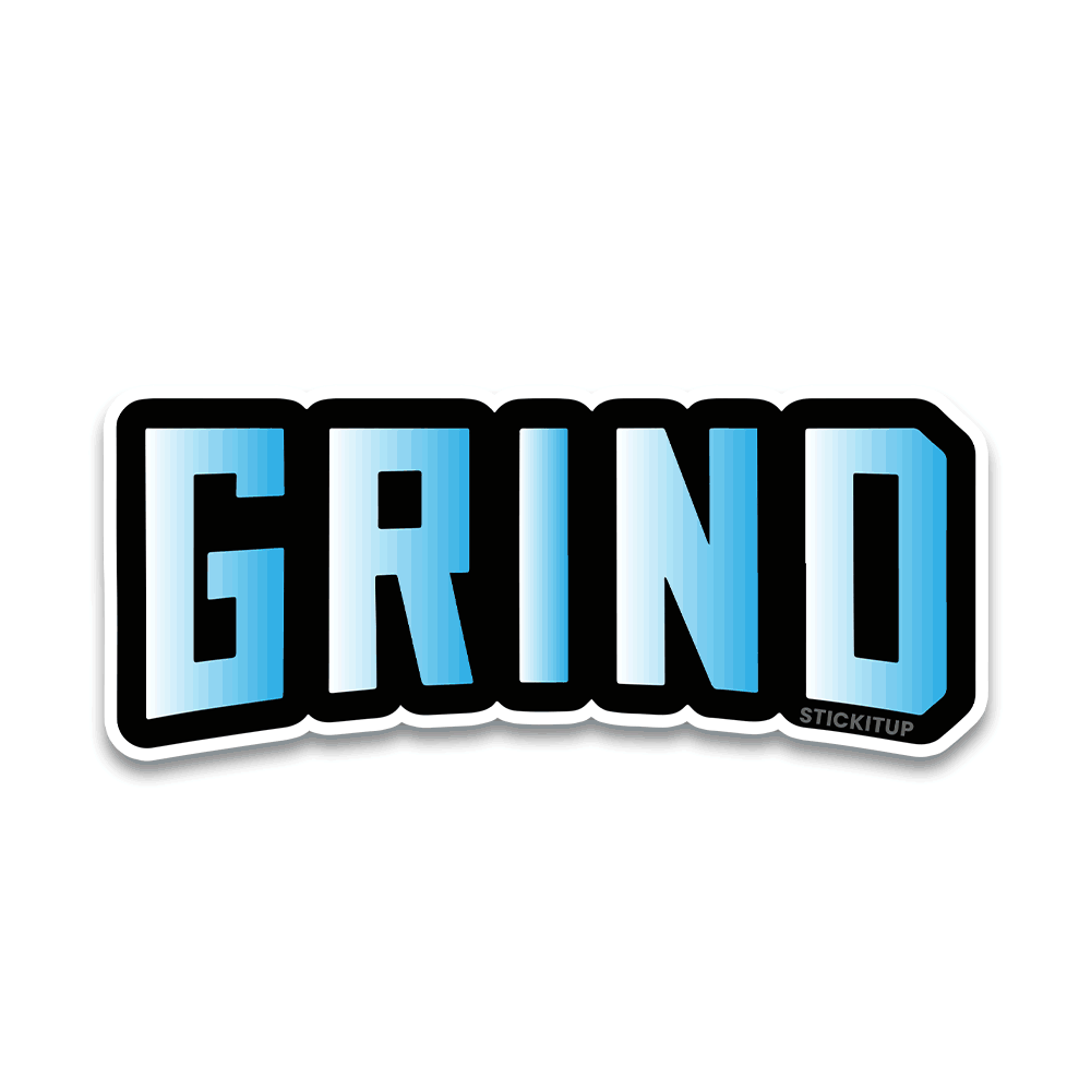 Grind Bumper Sticker waterproof vinyl decal for laptop, bike, car & bottle
