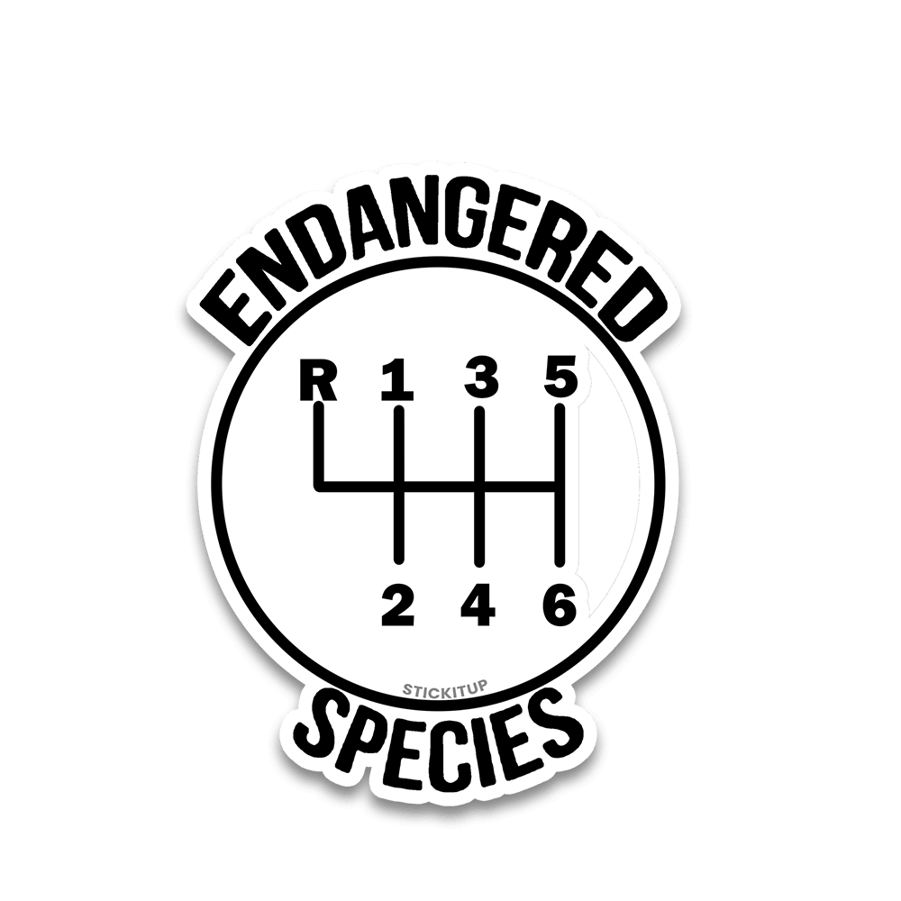 Endangered Bumper Sticker waterproof vinyl decal for laptop, bike, car & bottle